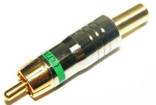 RCA Plug Screw Logo 5.3mm Spring Green
